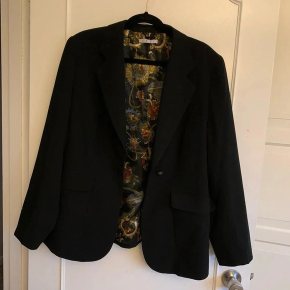 Cabi City  Blazer Sz 10 - - Black One Button Up Jacket - Picture 1 of 13